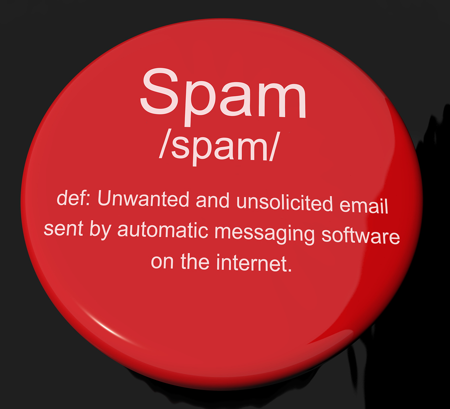 bigstock-Spam-Definition-Button-Showing-32860238