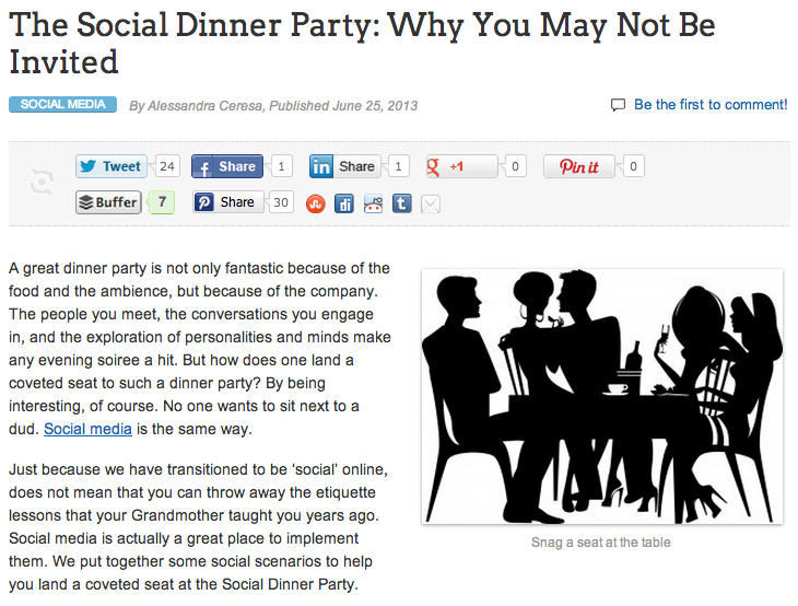 The Social Dinner Party 1