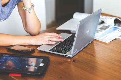 Women working on Laptop